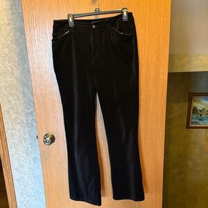 Jones New York Black Velvet Flare Jeans